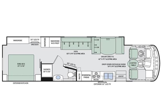 36ft Hurricane #2158 - interior view 2