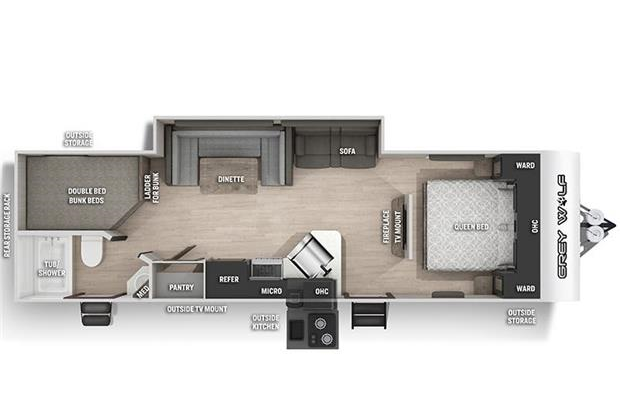 28ft Grey Wolf #2217 - interior view 2